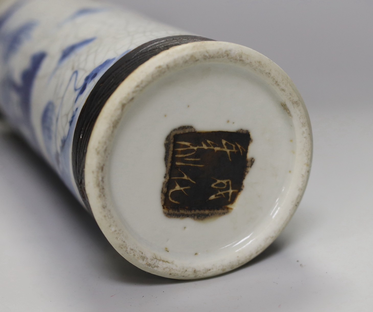 A Chinese crackle-glazed sleeve vase, c.1900. 31cm